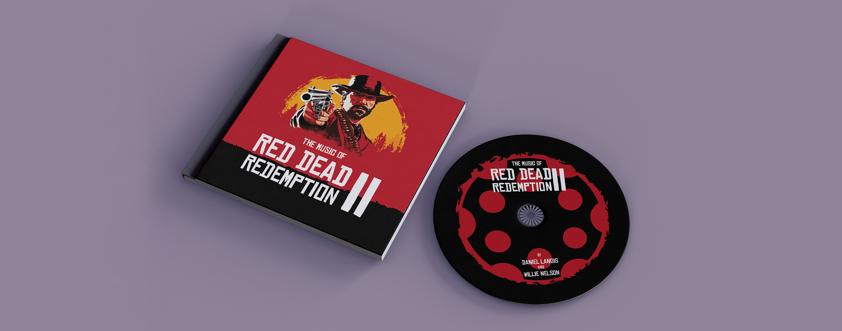 Primer mockup de la carcasa y el CD de Red Dead Redemption 2