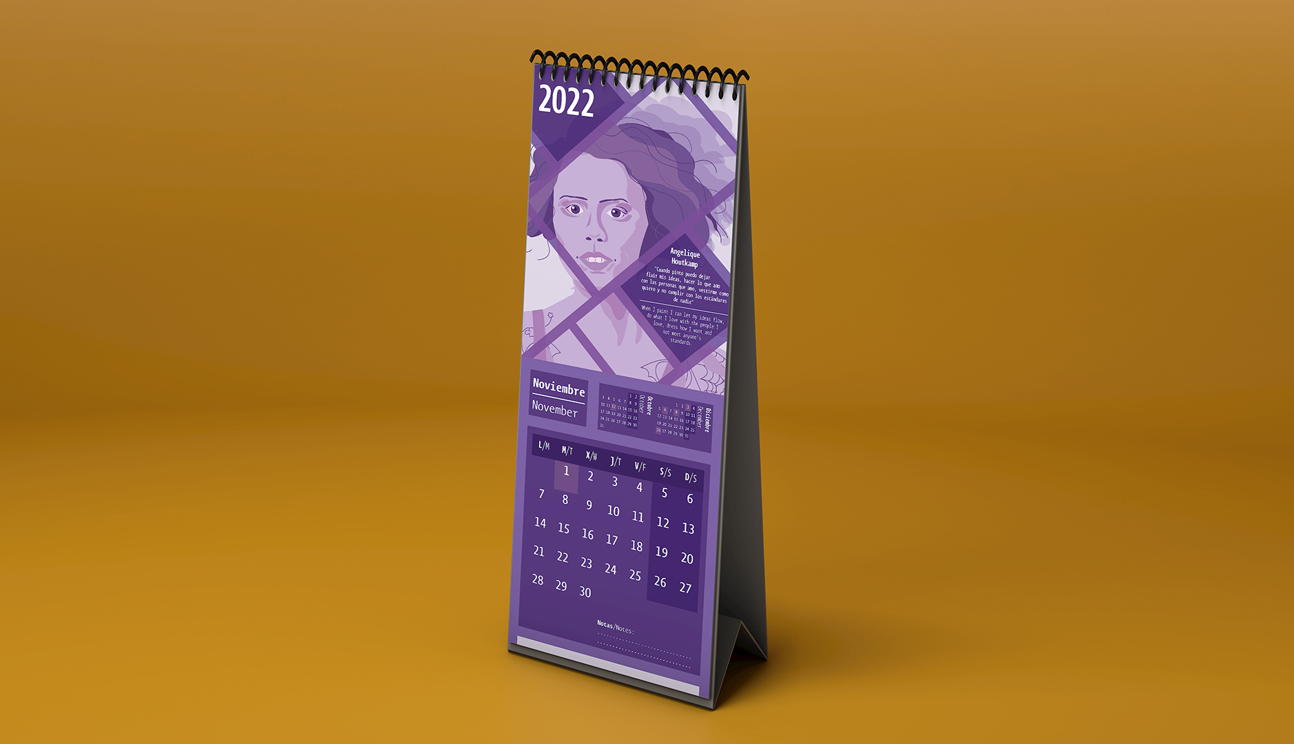 Página 12 del calendario de mujeres artistas